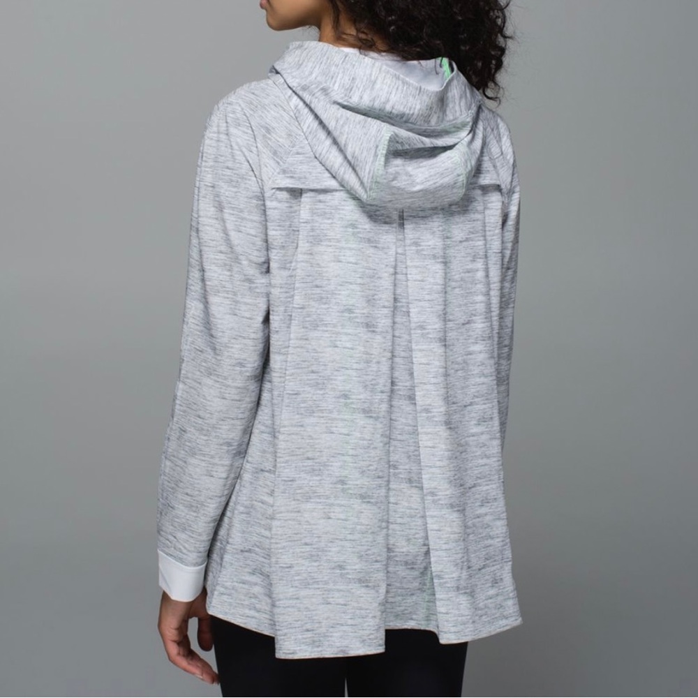 LULULEMON Jacket Sun Showers - Mini Oki Heathered Print Silver Spoon Slate/White